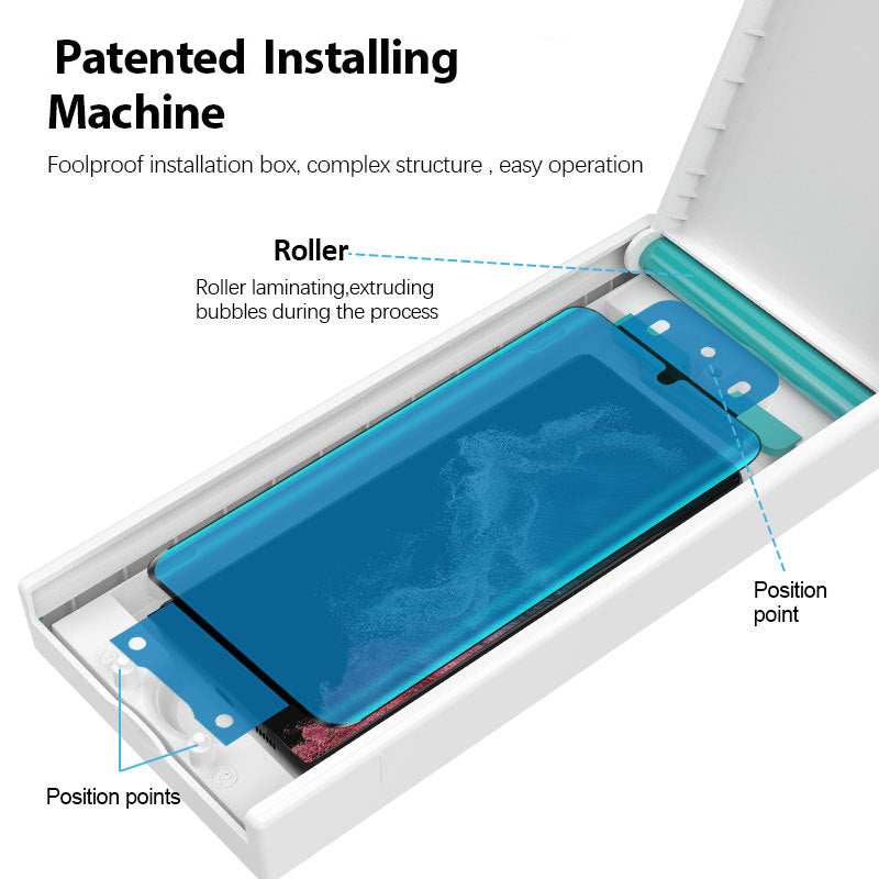 Screen protector for Samsung Galaxy S23 Ultra, dust-free kit, automatic positioning, no bubbles, easy to install, 3D curved full coverage (non-glass) [Supports fingerprint unlocking]