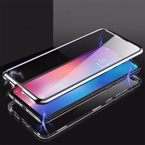 Curved Glass Metal Back All-inclusive Shockproof Phone Case for Samsung S22 Ultra