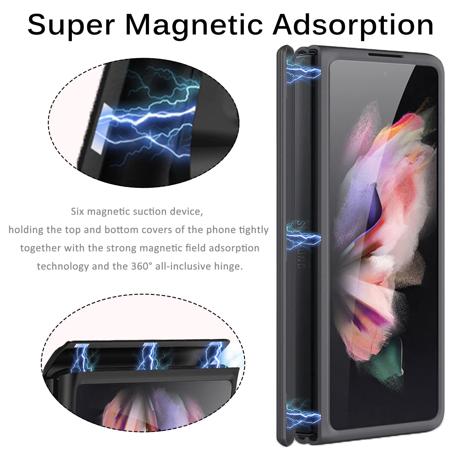 Samsung Z Fold3 5G Folding Hinged Magnetic Shell Film Integrated Phone Case