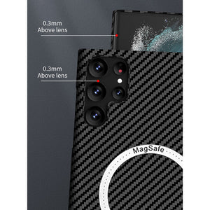 Suitable for Samsung S23 Ultra Carbon Fiber Magnetic Phone Case