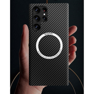 Suitable for Samsung S23 Ultra Carbon Fiber Magnetic Phone Case