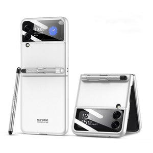 Suitable for Samsung ZFlip3 Magnetic Strip Capacitive Pen Phone Case + Capacitive Pen