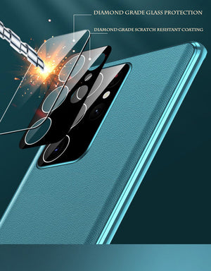 Leather + Glass Dual Sided Magnetic Case for Samsung S23/S24 Ultra