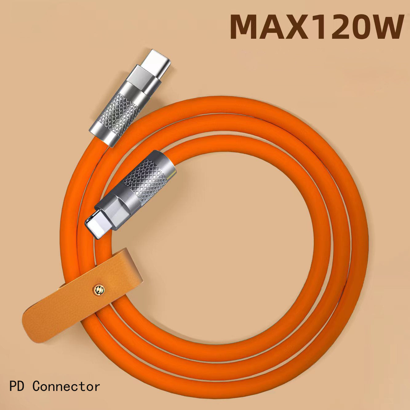 Metal Shell Liquid Soft Rubber Data Cable, PD120W Fast Charging Cable