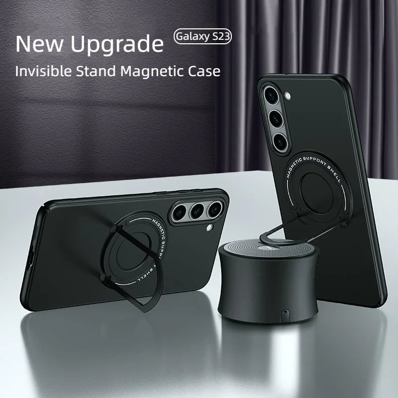 Suitable For Samsung S23 Series Matte Invisible Stand Magnetic Case