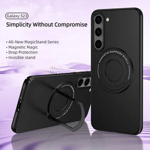 Suitable For Samsung S23 Series Matte Invisible Stand Magnetic Case