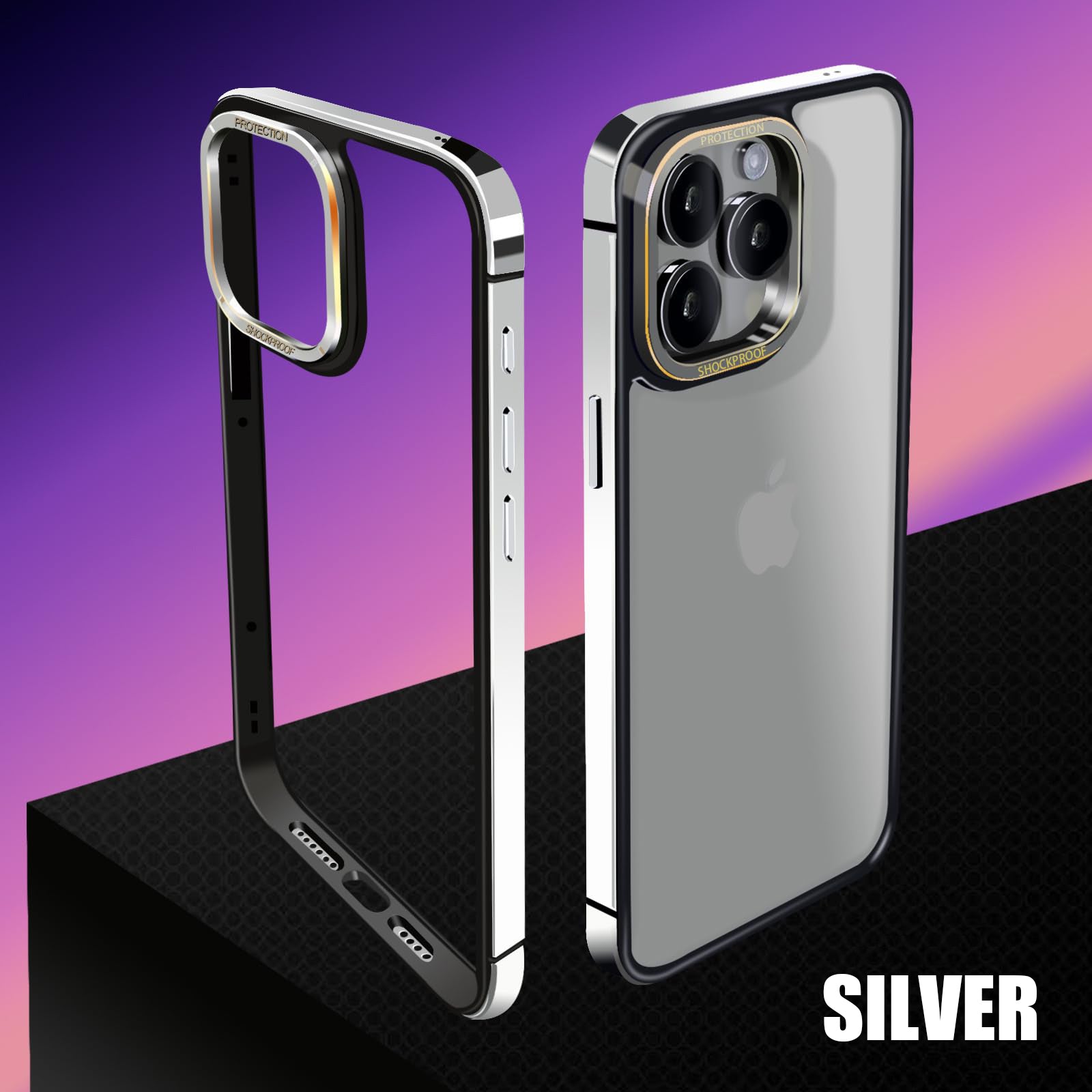 Suitable For iPhone15 Series Phone Case, Ultra-thin Metal Frame, Stainless Steel Protective Cover